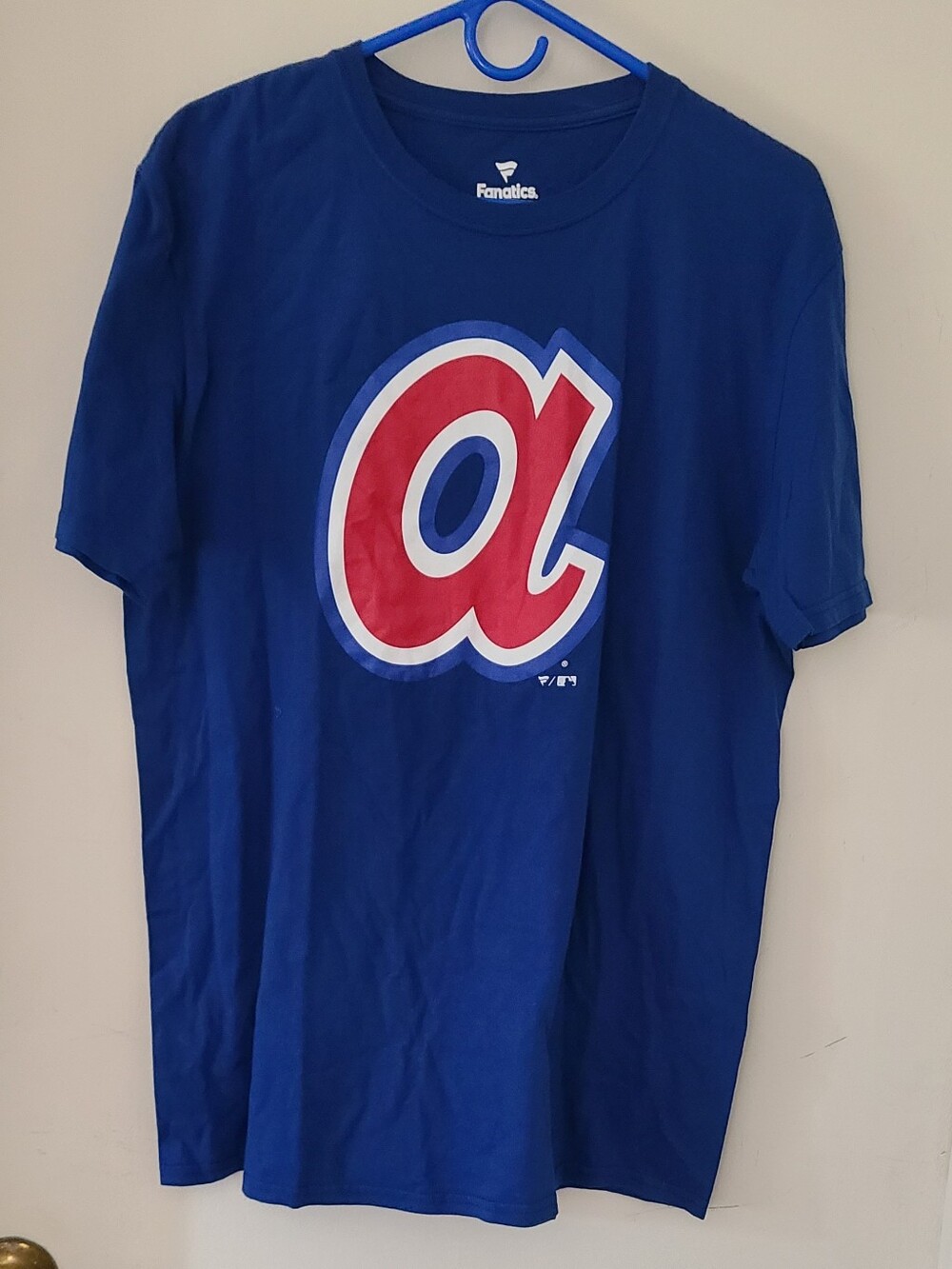 Men's Atlanta Braves Fanatics Royal Vintage Logo Legacy T-Shirt Large